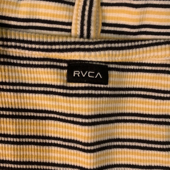 small yellow navy and white striped halter top - Picture 3 of 4